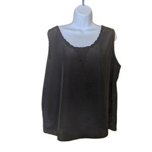 ---  Silky Tank Blouse  Fits XL or 1X